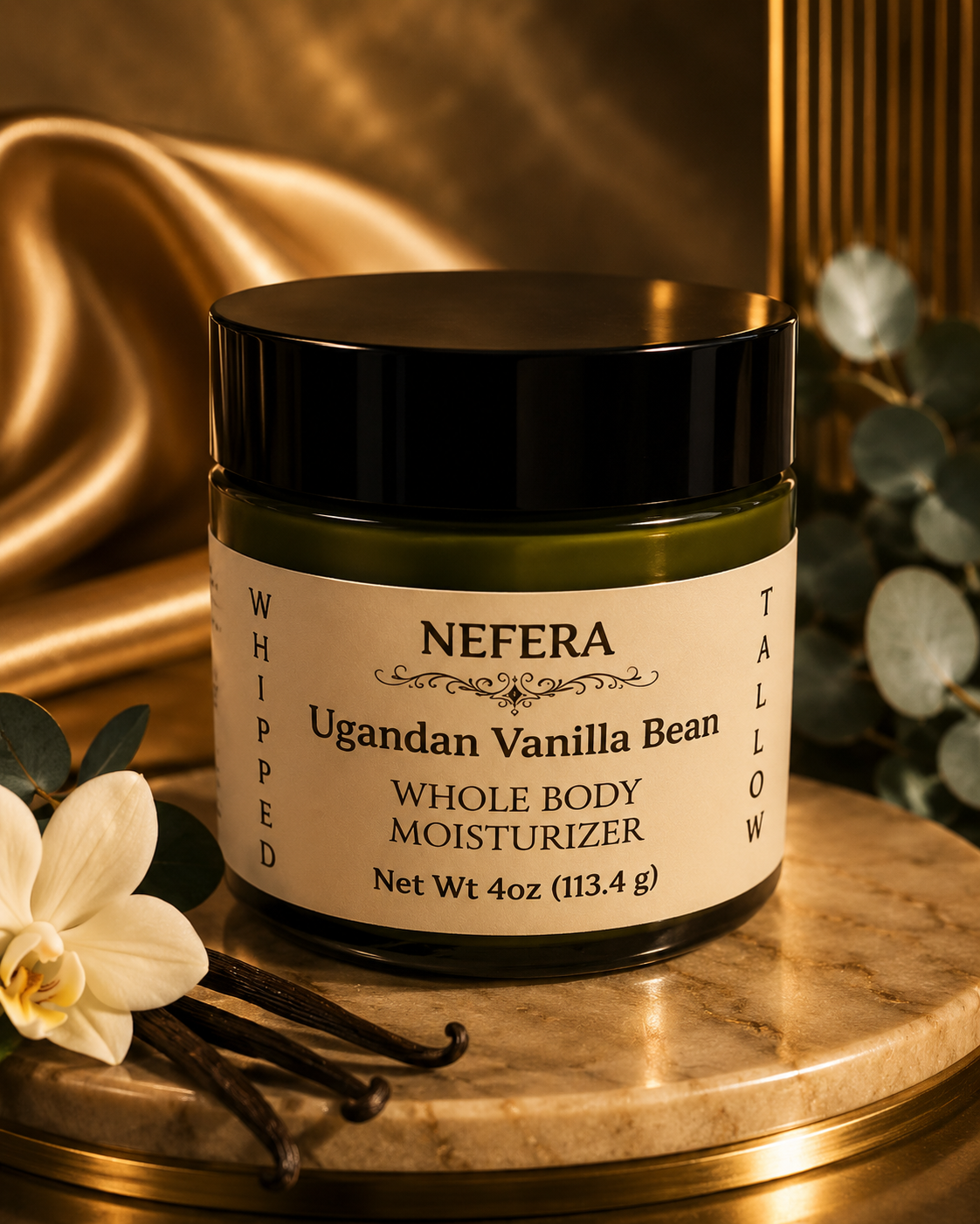 Crema hidratante de sebo batido NEFERA Ugandan Vanilla Reserve (118 ml)
