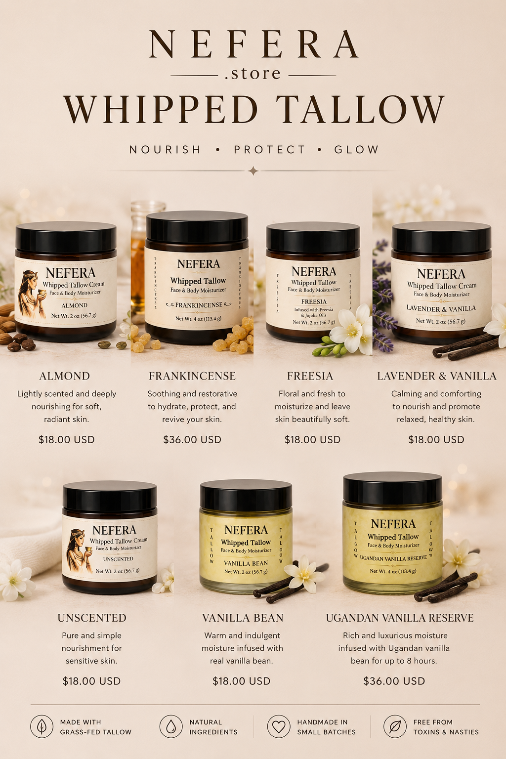 NEFERA Whipped Tallow Collection