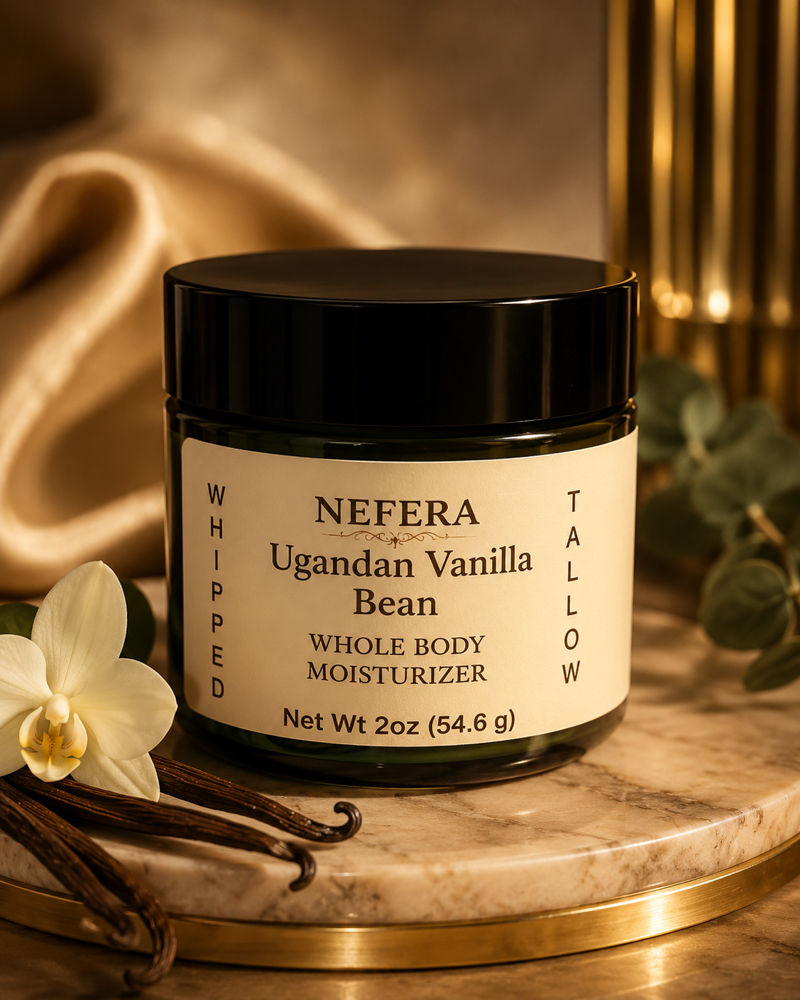 NEFERA Crema Hidratante de Sebo Batido con Vainilla de Uganda (2 oz)