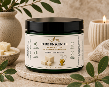 NEFERA Pure Unscented Whipped Tallow Moisturizer (2 oz)