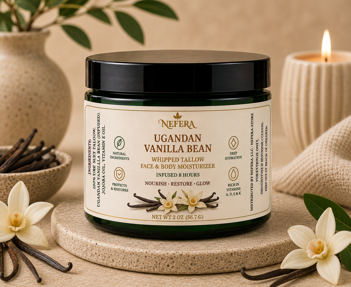NEFERA Crema Hidratante de Sebo Batido con Vainilla de Uganda (2 oz)